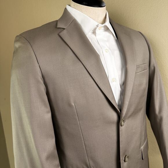 Montifino Pronto Uomo Men 36R Sport Suit jacket coat Merino Wool Khaki color - Picture 1 of 16